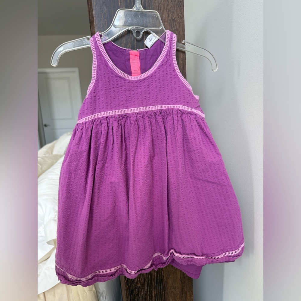 EGG by Suzan Lazur 100% cotton fully lined purple dress size 2T